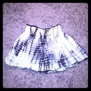 Blue tie dyed skirt